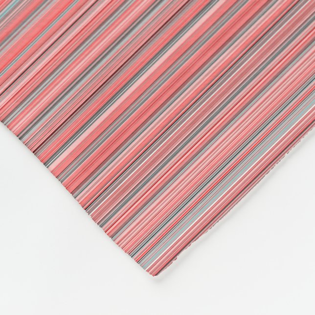 Lichtkorallenstreifen Fleecedecke (Ecke)