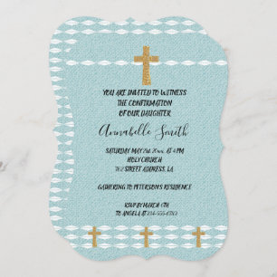 Lichtkreuz Jesus Christus BESTÄTIGUNG Einladung