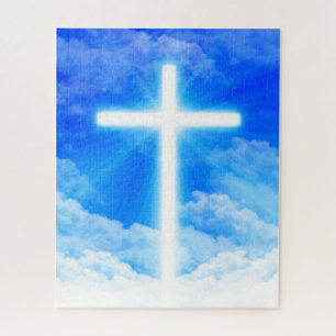 Lichtkreuz Jesus Christus Christlich anpassbar Puzzle