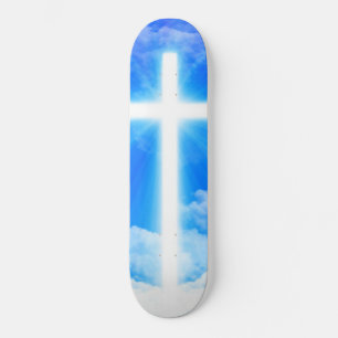Lichtkreuz Jesus Christus Christlich anpassbar Skateboard