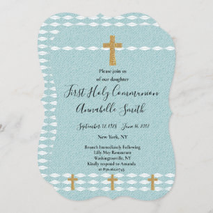 Lichtkreuz Jesus Christus Erster Heiliger Comm Einladung