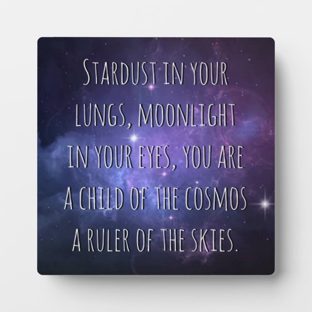 Lichtkrieger Kosmos Gedicht Fotoplatte (Vorderseite)