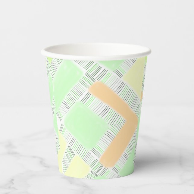 Lichtlinien Pappbecher (Vorderseite)