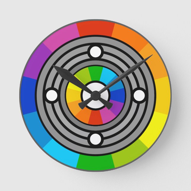 Lichtmaschine Runde Wanduhr (Vorderseite)