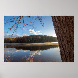Lichtnebel auf dem Wasser in Haviland Cove Poster