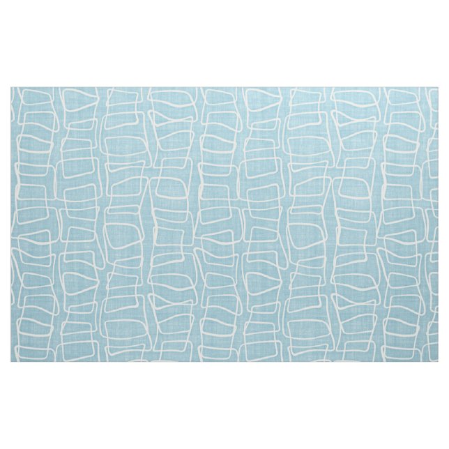 Lichtpastellblau Moderne Rundquadratmuster Stoff (Fat Quarter (45,7 x 55,9 cm))