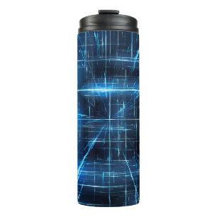 Lichtpunkte des Netzwerks Thermosbecher