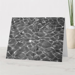 Lichtreflektionen auf Wasser: Schwarz/Weiß Karte