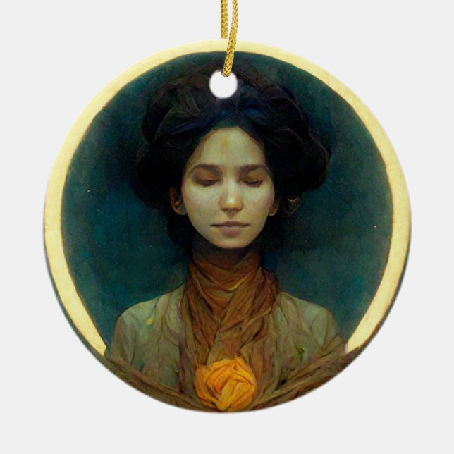 Lichtring 2 Fantasie Sci-fi Keramik Ornament (Vorne)