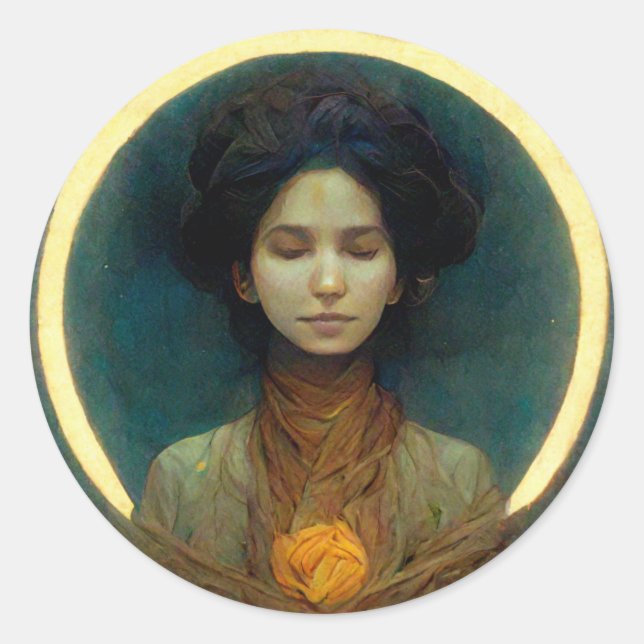 Lichtring 2 Fantasie Sci-fi Runder Aufkleber (Vorderseite)