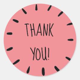 Lichtrosa "Danke"-Aufkleber Runder Aufkleber