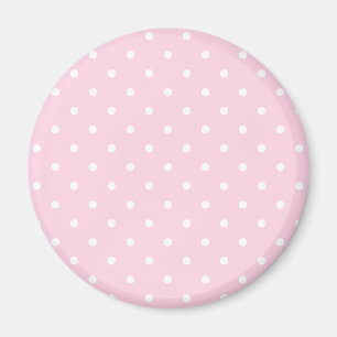 Lichtrosa Polka Dots Muster Magnet