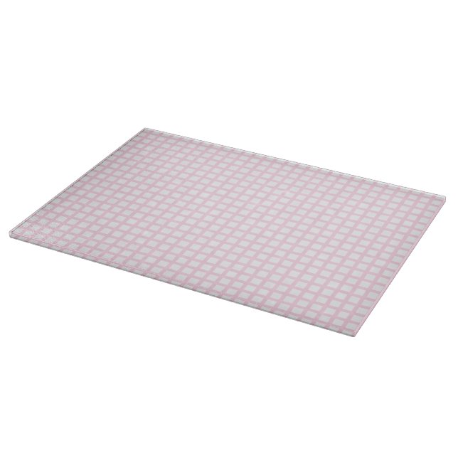 Lichtrosa, quadratisches Gittermuster Schneidebrett (Ecke)