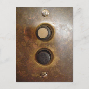 Lichtschalter für viktorianische Drucktasten Postkarte