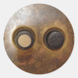 Lichtschalter für viktorianische Drucktasten Runder Aufkleber