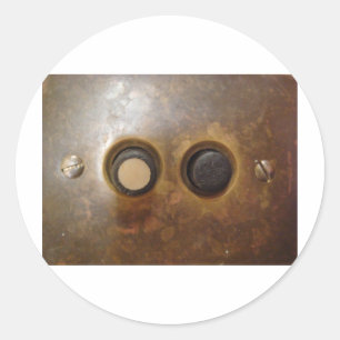 Lichtschalter für viktorianische Drucktasten Runder Aufkleber