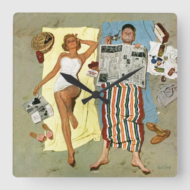 Lichtschutz? Quadratische Wanduhr (Vorderseite)