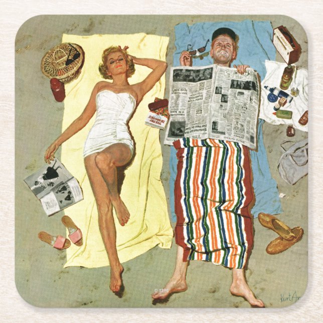 Lichtschutz? Rechteckiger Pappuntersetzer (Vorderseite)