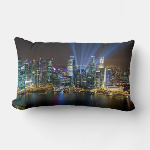 Lichtshow in Singapur Downtown Lendenkissen