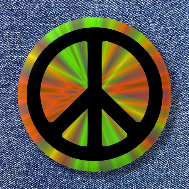 Lichtshow mit Friedenszeichen Button (Light Show with Peace Sign Button)