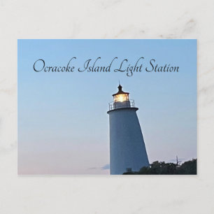 Lichtstation Ocracoke Island Postkarte