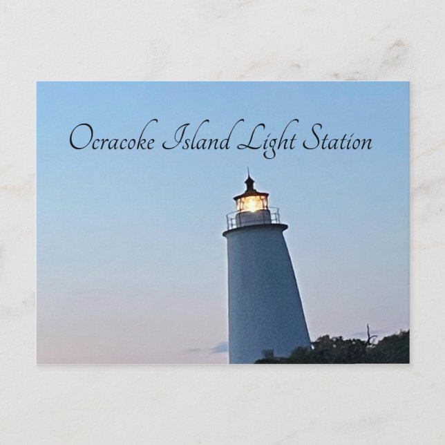 Lichtstation Ocracoke Island Postkarte (Vorderseite)