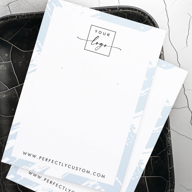 Lichtstaubige blaue Pinselstriche Ohrkarte Visitenkarte (Light dusty blue brushstrokes earring display card)