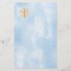 Lichtstrahlen aus dem religiösen Kreuz (W/Wolken) Briefpapier (Vorderseite)