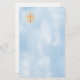 Lichtstrahlen aus dem religiösen Kreuz (W/Wolken) Briefpapier (Vorne/Hinten)