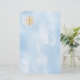 Lichtstrahlen aus dem religiösen Kreuz (W/Wolken) Briefpapier (Stehend Vorderseite)