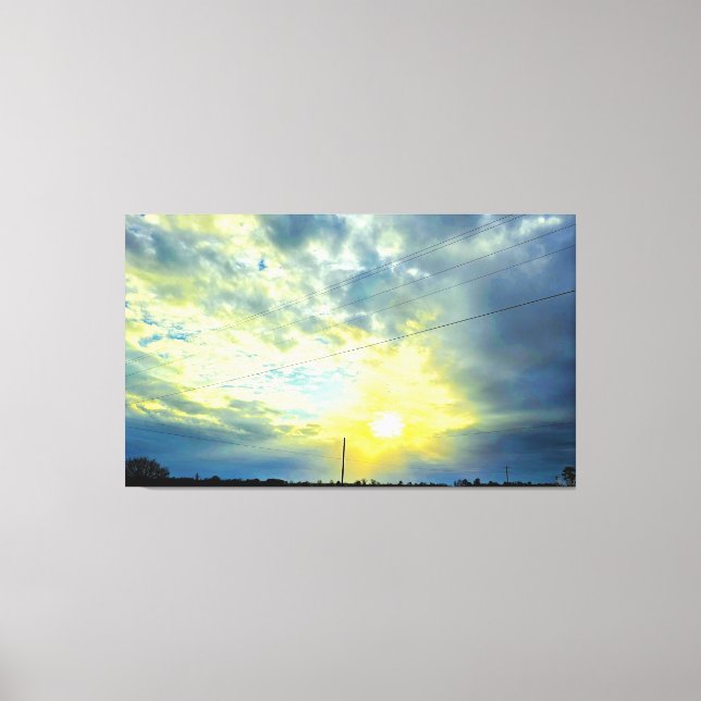 Lichtstrahlen Leinwanddruck (Vorderseite)