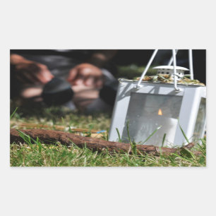 Lichtstrahlen Rechteckiger Aufkleber