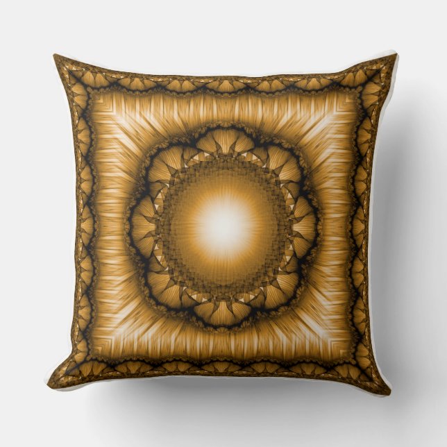 Lichtstrahlende geometrische Ornamente Kissen (Vorderseite)