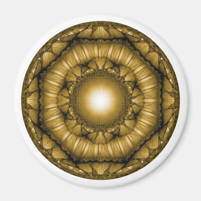 Lichtstrahlende geometrische Ornamente Magnet (Vorne)