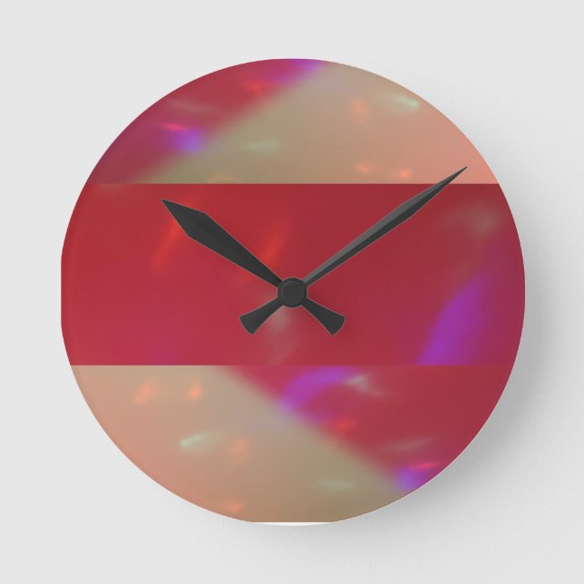Lichtstreifen Runde Wanduhr (Vorderseite)