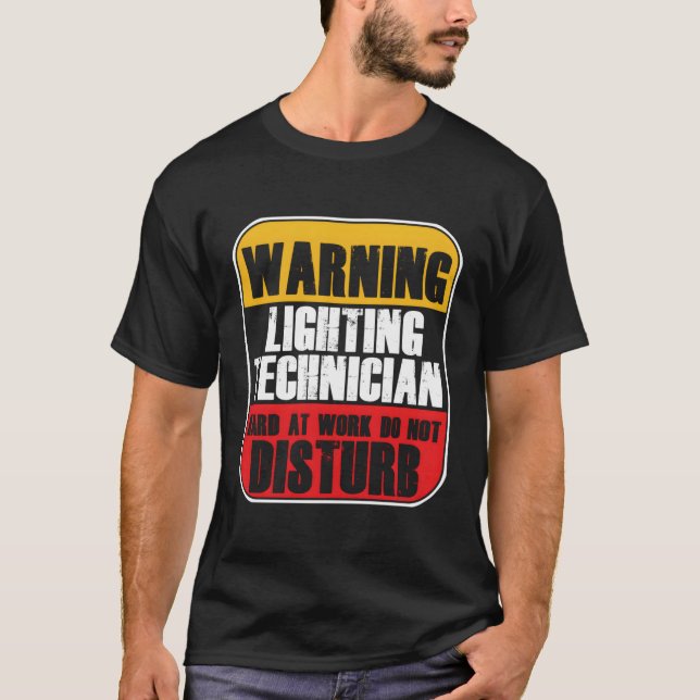 Lichttechniker Lichtscheinwerfer Motor T-Shirt (Vorderseite)