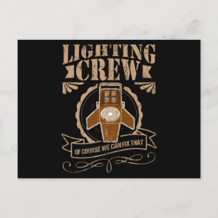 LICHTTECHNIKER-TEAM VINTAGE Theaterbeleuchtungstec Postkarte