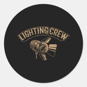LICHTTECHNIKER-TEAM VINTAGE Theaterbeleuchtungstec Runder Aufkleber