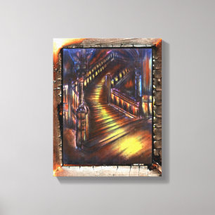 Lichttreppe Leinwanddruck