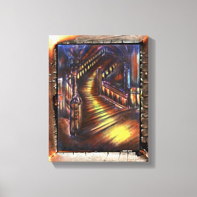 Lichttreppe Leinwanddruck (Vorderseite)
