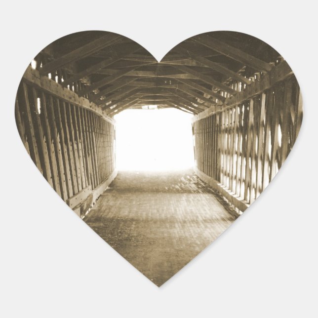 Lichttunnel Herz-Aufkleber (Vorderseite)