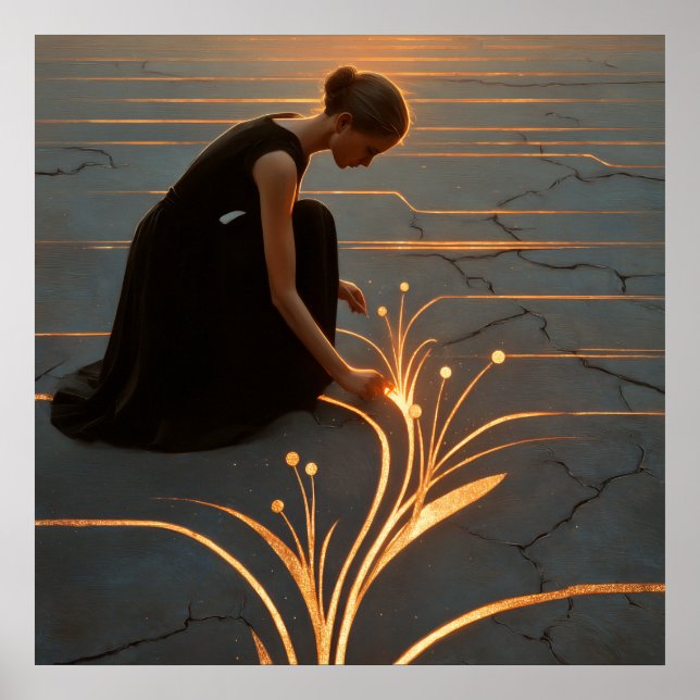 Lichtvorstellung - Solarpunk Symbolische Kunst Poster (Vorne)