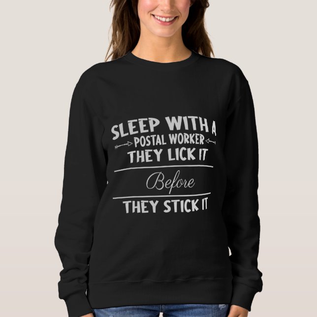 Lick es, bevor postal Parcel Sarcastic Witz Sweatshirt (Vorderseite)