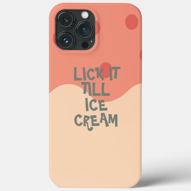 Lick it to Ice Cream 1 Pastellfarben iPhone Case (Rückseite)