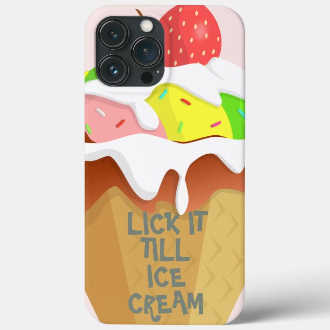 Lick it to Ice Cream 2 Pastellfarben iPhone Case (Rückseite)