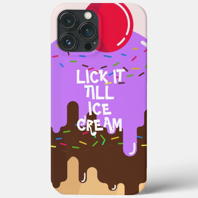 Lick it to Ice Cream 3 Pastellfarben iPhone Case (Rückseite)