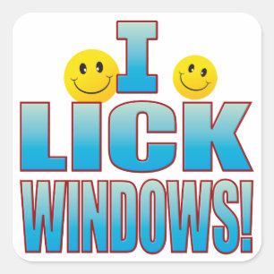 Lick Windows Life B Quadratischer Aufkleber