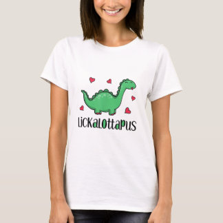 Lickalottapus Dinosaurier mit Herz Funny Lesbian G T-Shirt