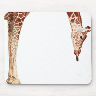 "Licker" Giraffen-Tier-Tier-Aquarell Mousepad