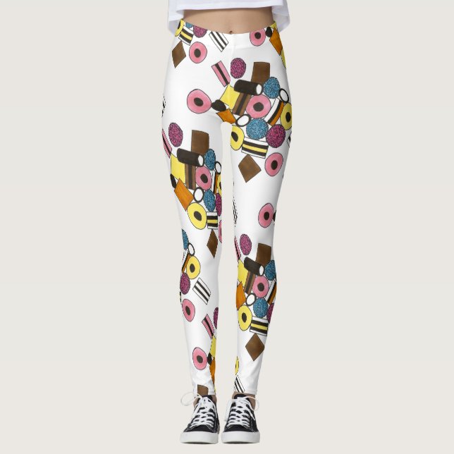 Licorice Allsorts Candy Candies Feinschmecker Leggings (Vorderseite)